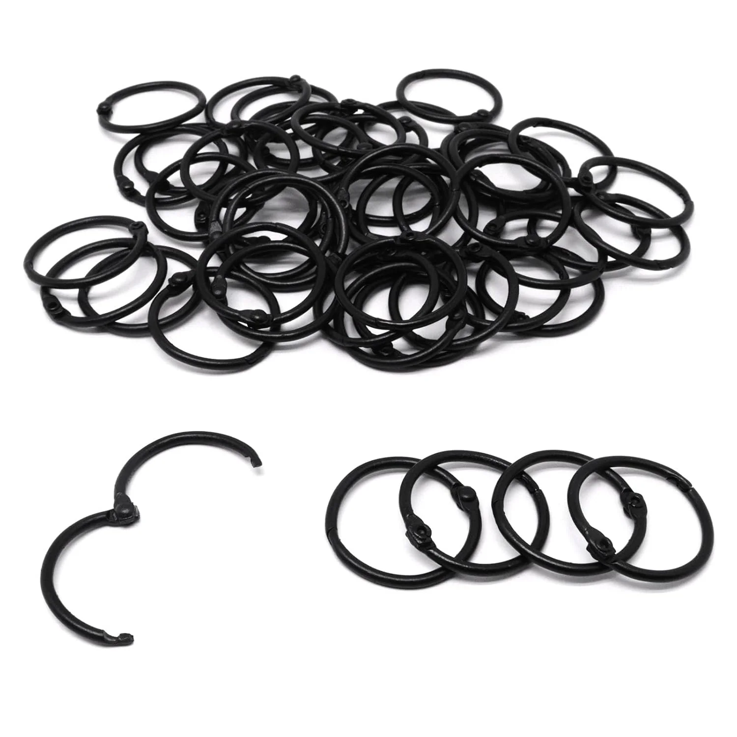 19mm Book Rings - Black - Image 6