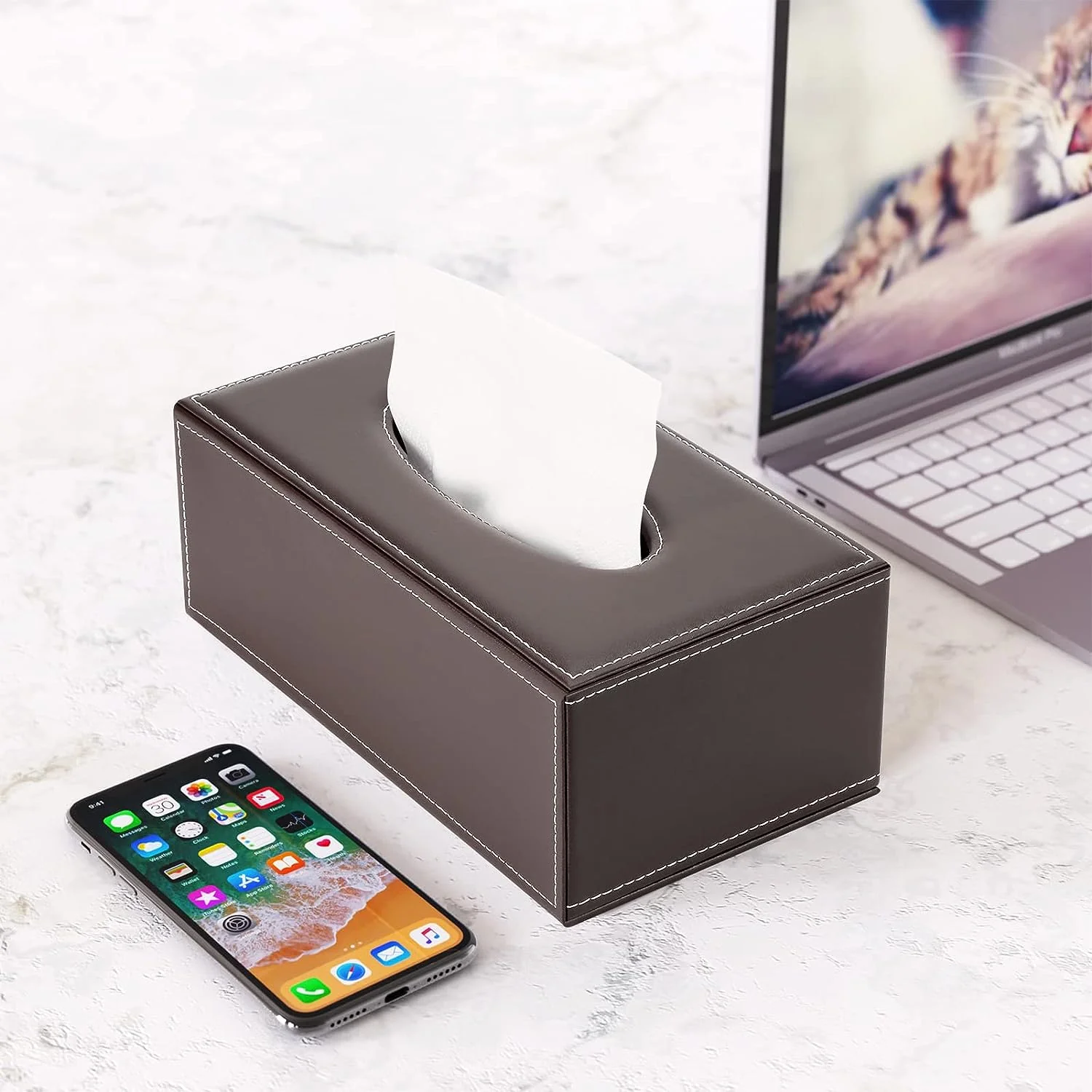 Leather Tissue Paper Holder - Image 14